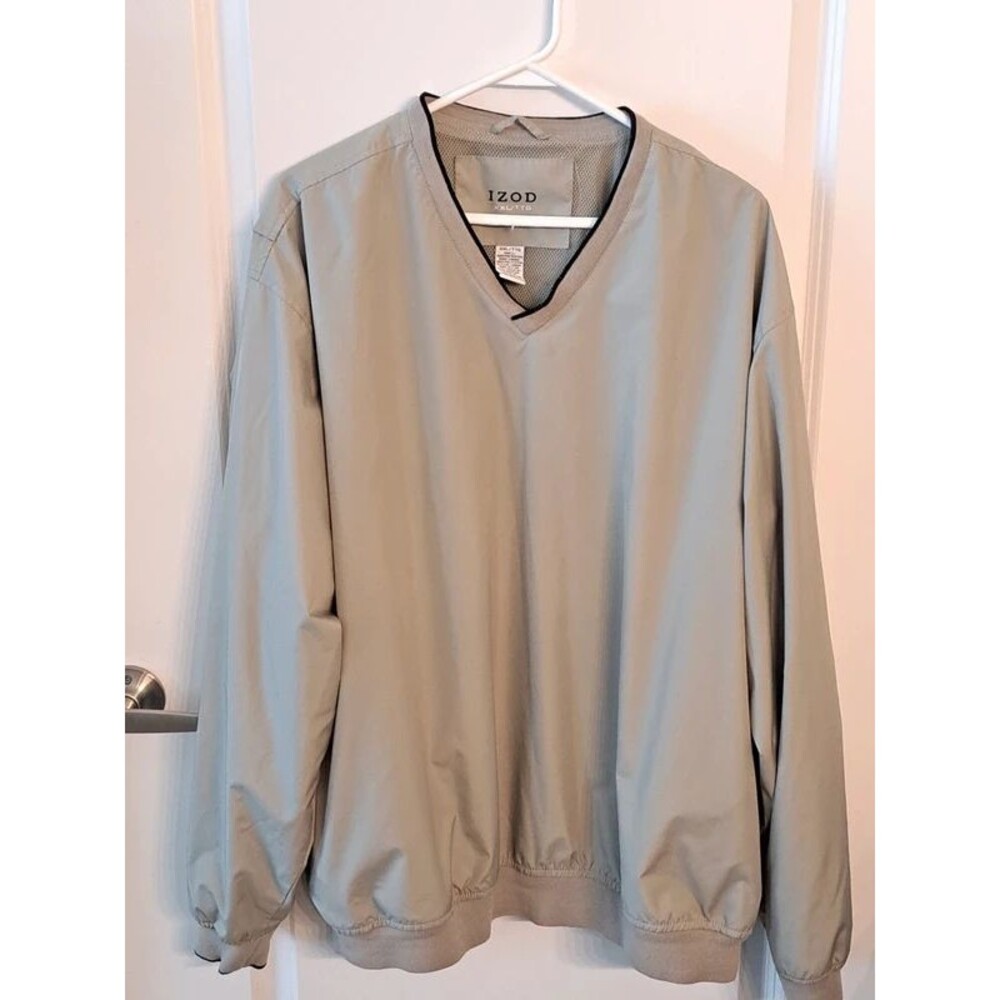 IZOD Men's Pullover Windbreaker V Neck 2X